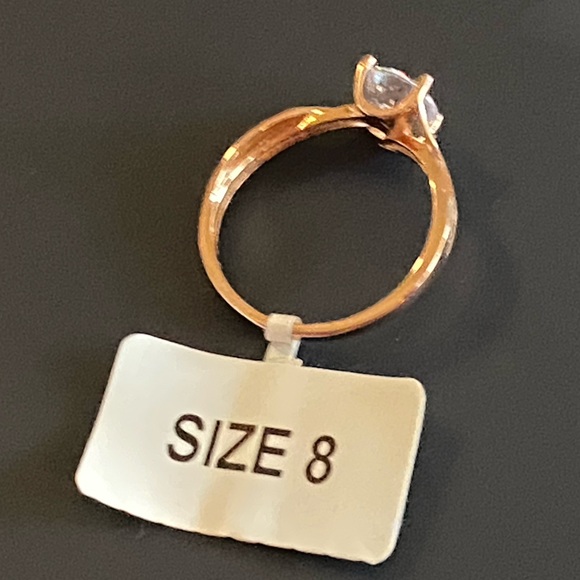 925 Sterling Silver & Rose Gold Ring - Picture 2 of 2